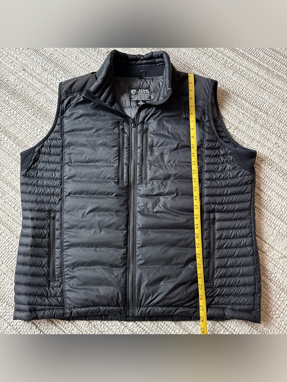 Kuhl Projekt Spyfire Vest Mens XXL Black Down Puffer Full Zip Goose Down - Picture 9 of 15